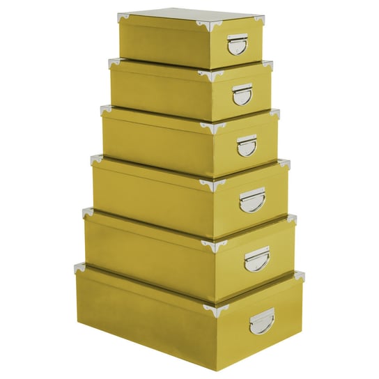 Zestaw pudełek do przechowywania, żółte, 6 elementów Atmosphera Créateur d'intérieur