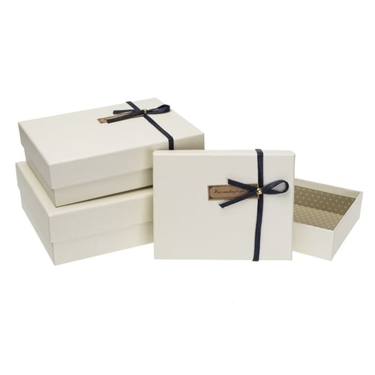 Zestaw pudełek prezentowych, HL-037-White, 3 sztuki Neopak