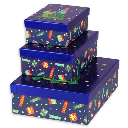 Zestaw pudełek prezentowych Świąteczny żółwik, Boże Narodzenie, 3 sztuki Empik