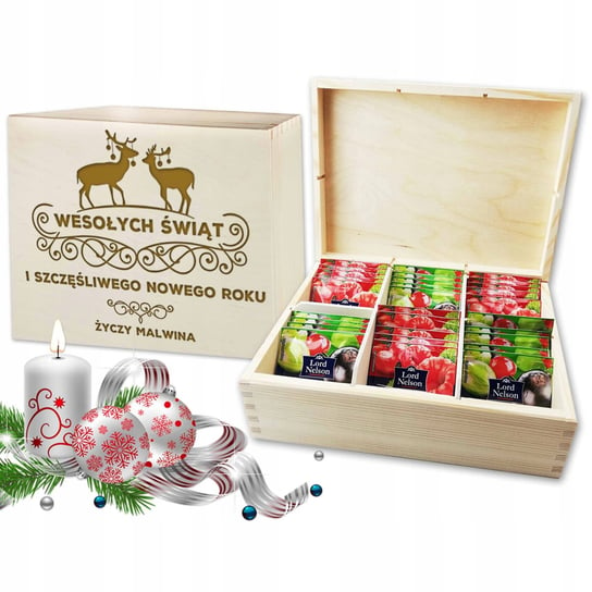Zestaw Pudełko + Herbata Święta Prezent Grawer Inna marka