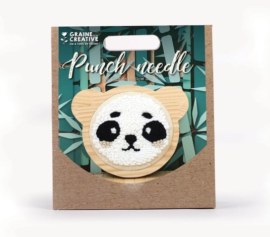 Zestaw punch needle, panda, 15 cm GRAINE CREATIVE