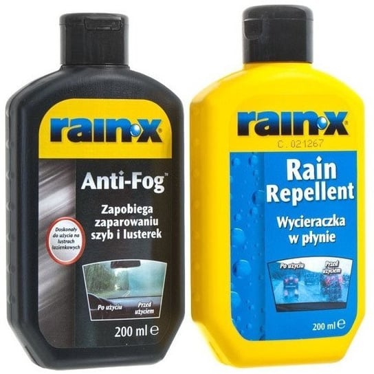 Zestaw Rain-X: Niewidzialna wycieraczka + Płyn zapobiegający parowaniu szyb i lusterek, 200/200ml RAIN-X