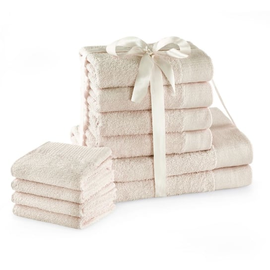 Zestaw ręczników Amari – 10 elementów ecru AmeliaHome AmeliaHome