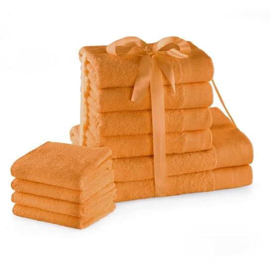 Zestaw ręczników Amari – 10 elementów pomarańczowy AmeliaHome AmeliaHome