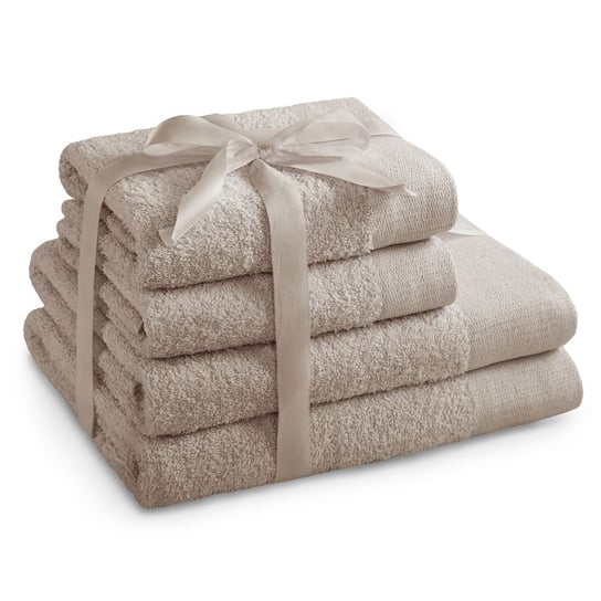 Zestaw ręczników Amari – 4 elementy beżowy AmeliaHome AmeliaHome
