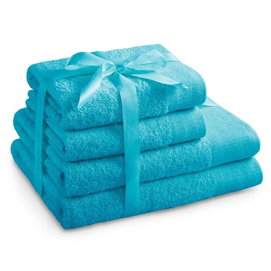 Zestaw ręczników Amari – 4 elementy turkusowy AmeliaHome AmeliaHome