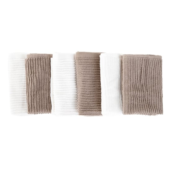 Zestaw ręczników uniwersalnych KAVEH biało beżowe 6*30x30 cm HOMLA Homla