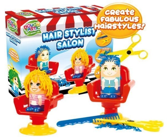 ZESTAW SALON FRYZJERSKI FRYZJER MASA PLASTYCZNA Branded Toys