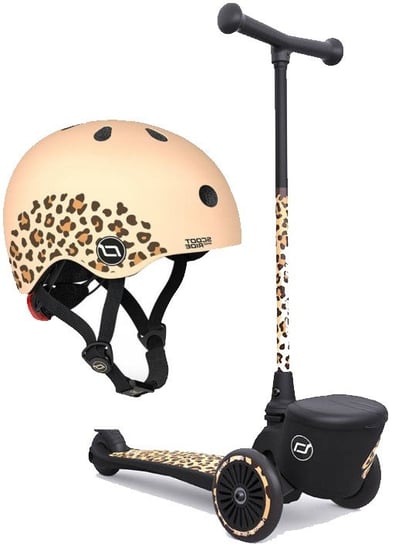 Zestaw Scoot and Ride Hulajnoga + Kask Leopard Scoot and Ride