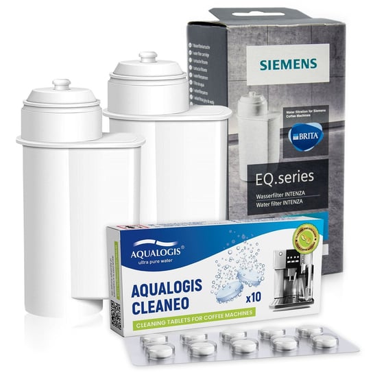 Zestaw Siemens, Filtr INTENZA TZ70003 2 szt, Tabletki Cleaneo 10 szt. Aqualogis