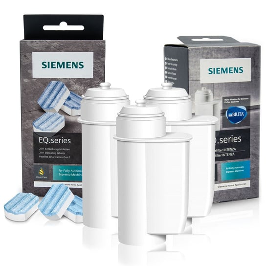 Zestaw Siemens, Filtr Intenza Tz70003 3 Szt, Tabletki Odkamieniające Tz80002 Aqualogis