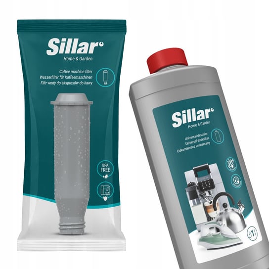 Zestaw Sillar do ekspresu Krups Nivona: filtr do wody + odkamieniacz 1l Sillar