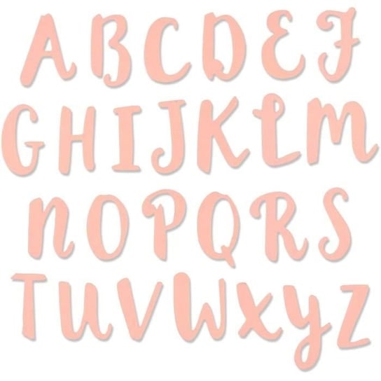 Zestaw SIZZIX Die Thinlits, 26 sztuk - alfabet z wielkimi literami pędzla autorstwa Debi Potter Inna marka