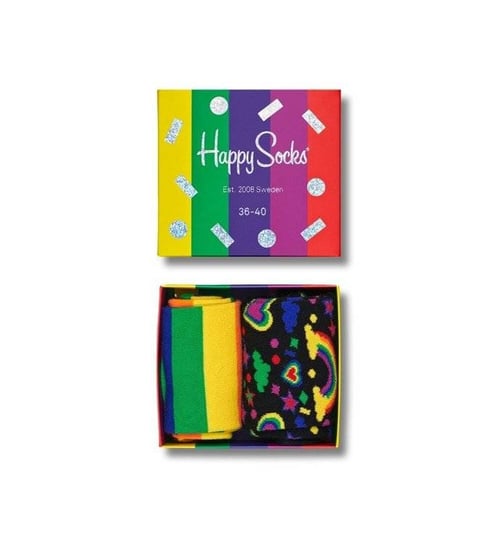 Zestaw Skarpetek Giftbox Happy Socks Pride 2-pack - SXPRI02-0100 - 41-46 Happy Socks