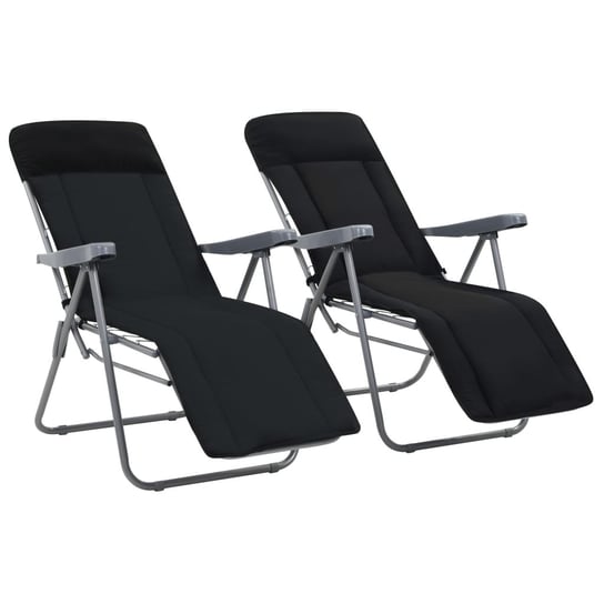 Zestaw składanych krzeseł 58x73x107 cm czarne Inna marka