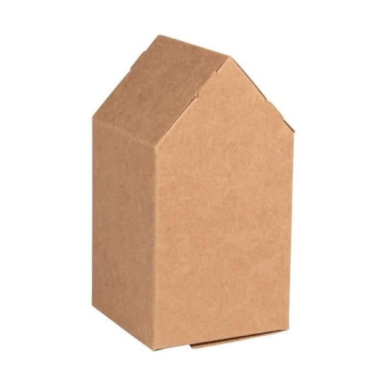 Zestaw składanych pudełek - Dom - Kraft - 14 x 7,5 x 7,5 cm Inna marka