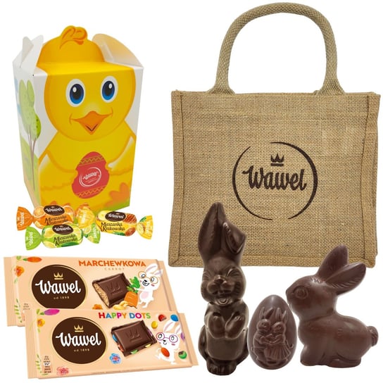 Zestaw słodyczy na Wielkanoc w torbie jutowej Wawel Inna marka