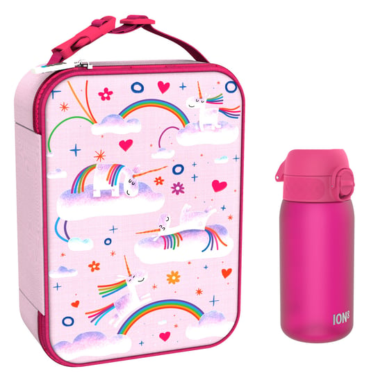 Zestaw Śniadaniowy Do Przedszkola Ion8 Unicorn Rainbows 10: Lunchbag I8Lbpunirain I Butelka Ion8 I8Rf350Pin ION8