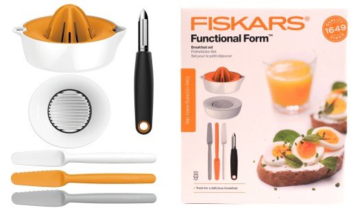 Zestaw śniadaniowy FISKARS Śniadanie to łatwe, 4 elementy Fiskars