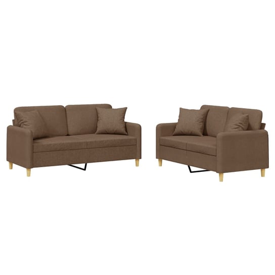 Zestaw Sofa Wypoczynkowa 2-osobowa brązowa 140 cm Zakito Europe