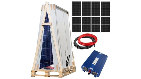 Zestaw solarny 3300W do grzania wody w bojlerach: Przetwornica ECO Solar Boost MPPT-3000 3kW + 8x Panel solarny monokrystaliczny Inna marka