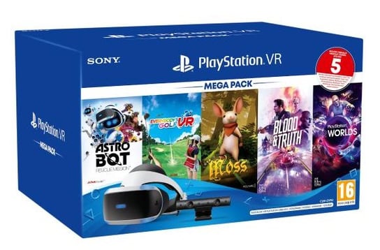 Zestaw SONY PlayStation VR Mega Pack V3 + Kamera + 5 Gier (PS4/PS5) Sony Interactive Entertainment