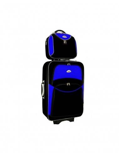 Zestaw Średnia walizka PELLUCCI RGL 773 M + Kuferek M Czarno Niebieski Inna marka