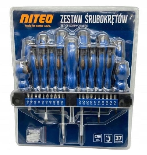 Zestaw śrubokrętów 37 elementów Niteo Tools STOJAK Niteo Tools