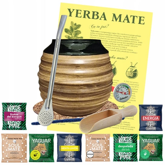 Zestaw STARTOWY Yerba Mate 8x50g Tykwa Miodowa Verde Mate