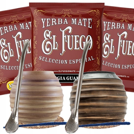 Zestaw startowy Yerba Mate PREMIUM dla dwojga 3x50 El Fuego