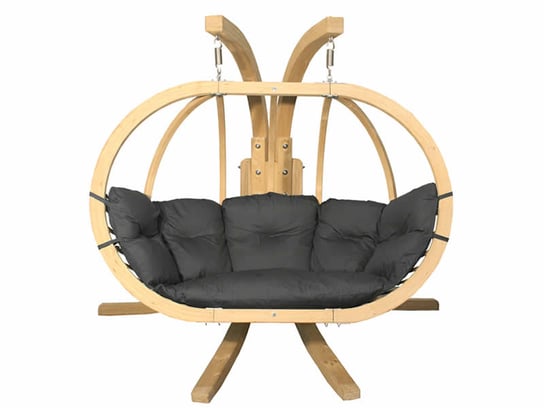 Zestaw: Stojak Sintra + Fotel Swing Chair Double (3), Grafitowy Sintra + Swing Chair Double (3) Koala Hammock