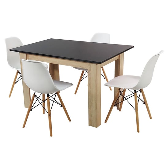 Zestaw stół Modern 120 BS i 4 krzesła Milano białe BMDesign