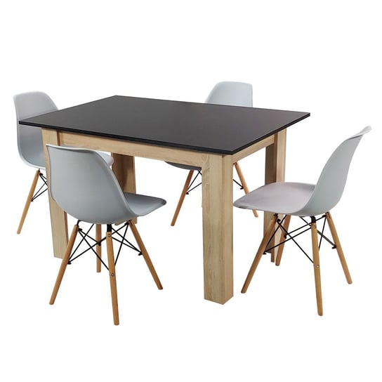 Zestaw stół Modern 120 BS i 4 krzesła Milano szare BMDesign