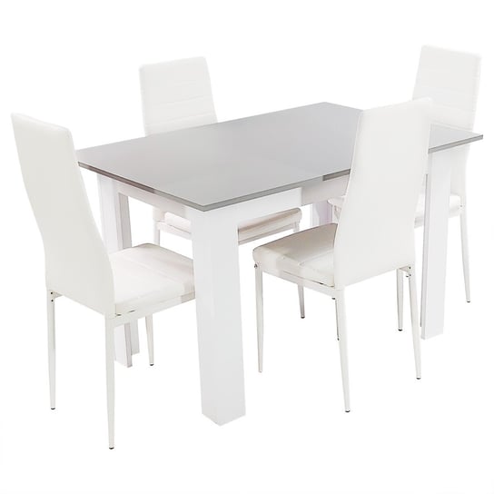 Zestaw Stół Modern 120 Gw I 4 Białe Krzesła Nicea BMDesign