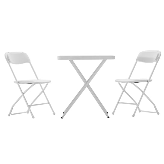 Zestaw stół z krzesłami NEWSTORM Aruba, biały, 3 elementy NEWSTORM