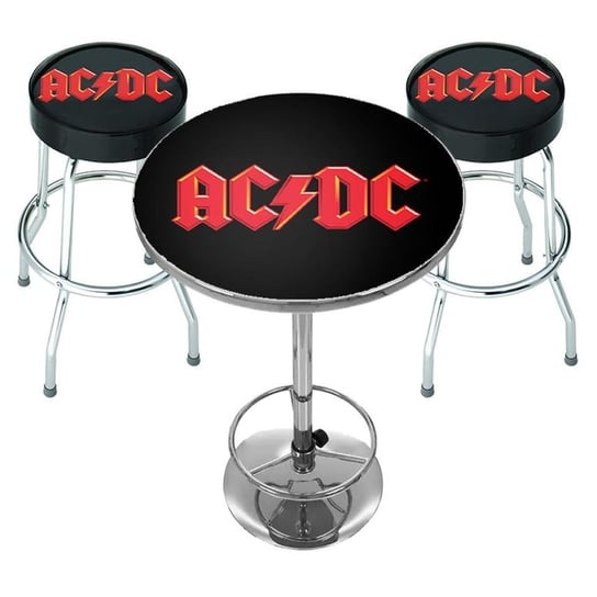 zestaw stolik + dwa hokery AC/DC - LOGO Bravado