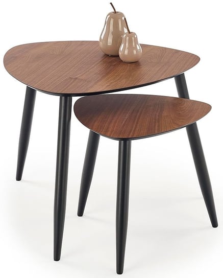 Zestaw stolików ELIOR Sindi, brązowo-czarny, 48x60x60 cm, 2 szt. Elior