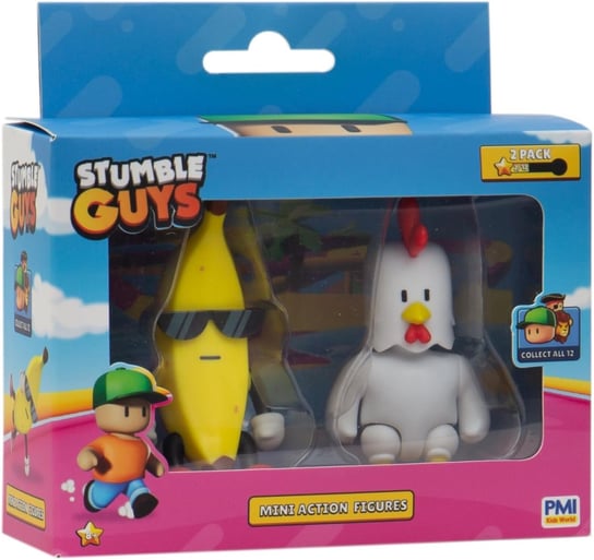 Zestaw Stumble Guys Mini Action Figures 2 Pack Banana Guy Chicken Inna marka