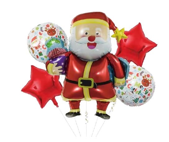 Zestaw Świąteczny Balonów Z Mikołajem  5 Elementów Inna marka