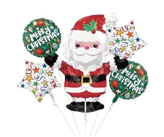 Zestaw świąteczny balonów z mikołajem, gwiazdki 5 elementów Inny producent