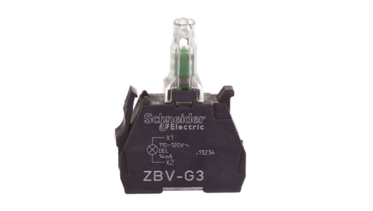 Zestaw świetlny z diodą LED zielony 110-120V AC ZBVG3 Schneider Electric