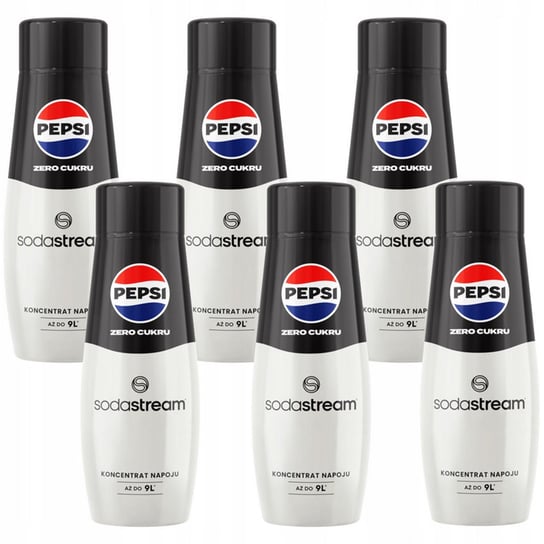Zestaw Syropów do saturatora SODASTREAM Pepsi Max Zero Cukru 6 x 440ml SodaStream