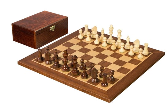 Zestaw Szachowy Turniejowy Nr 4 Sunrise Chess & Games w drewnianym kuferku Sunrise Chess & Games