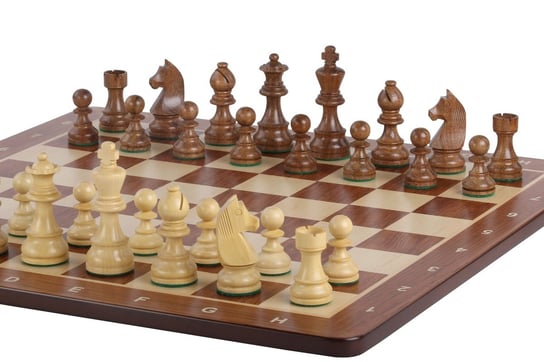 Zestaw szachowy turniejowy Nr 5 - deska 50mm + figury German Knight 3,5" Sunrise Chess & Games