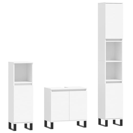 Zestaw szafek łazienkowych - biały, drewnopochodny / AAALOE Inna marka