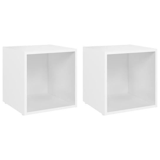 Zestaw szafek pod TV - biały, drewnopochodny, 37x3 / AAALOE Zakito