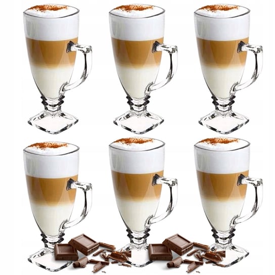 Zestaw Szklanek Do Kawy Herbaty Latte 6 Szt 260 Ml Esperanza