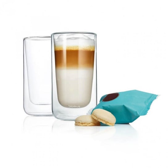 Zestaw szklanek do latte BLOMUS Nero, 7,5x14 cm, 2 szt. Blomus