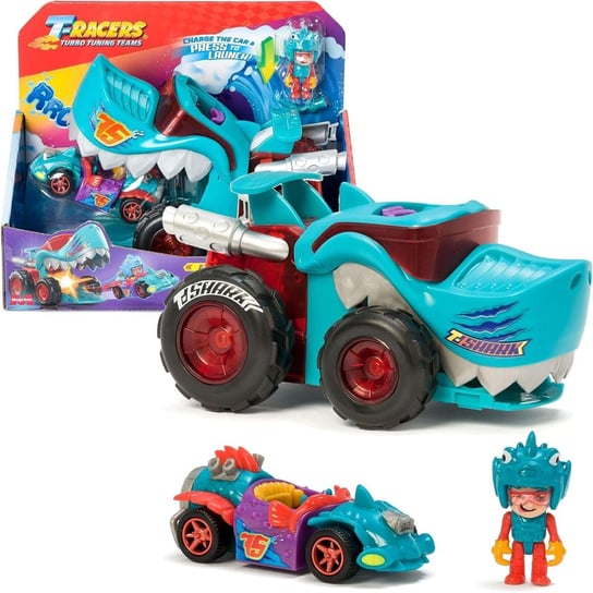 Zestaw T-Racers T-Shark Mega Wheels Auto wyrzutnia i kierowca T-Racers