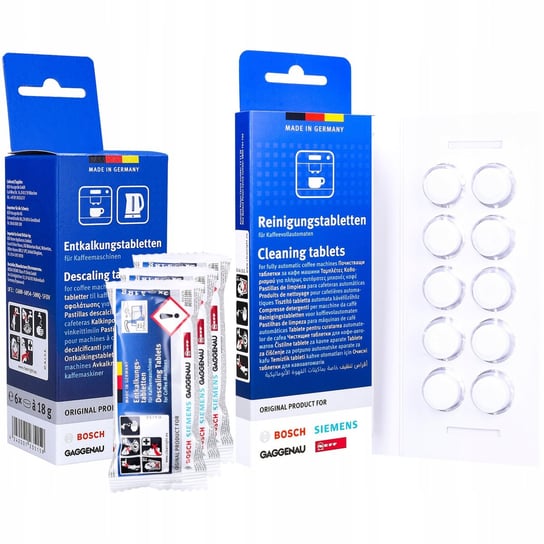 Zestaw Tabletki Odkamieniające Bosch Tz6002, 6 Szt. + Czyszczące Tcz8001, 10 Szt. Bosch